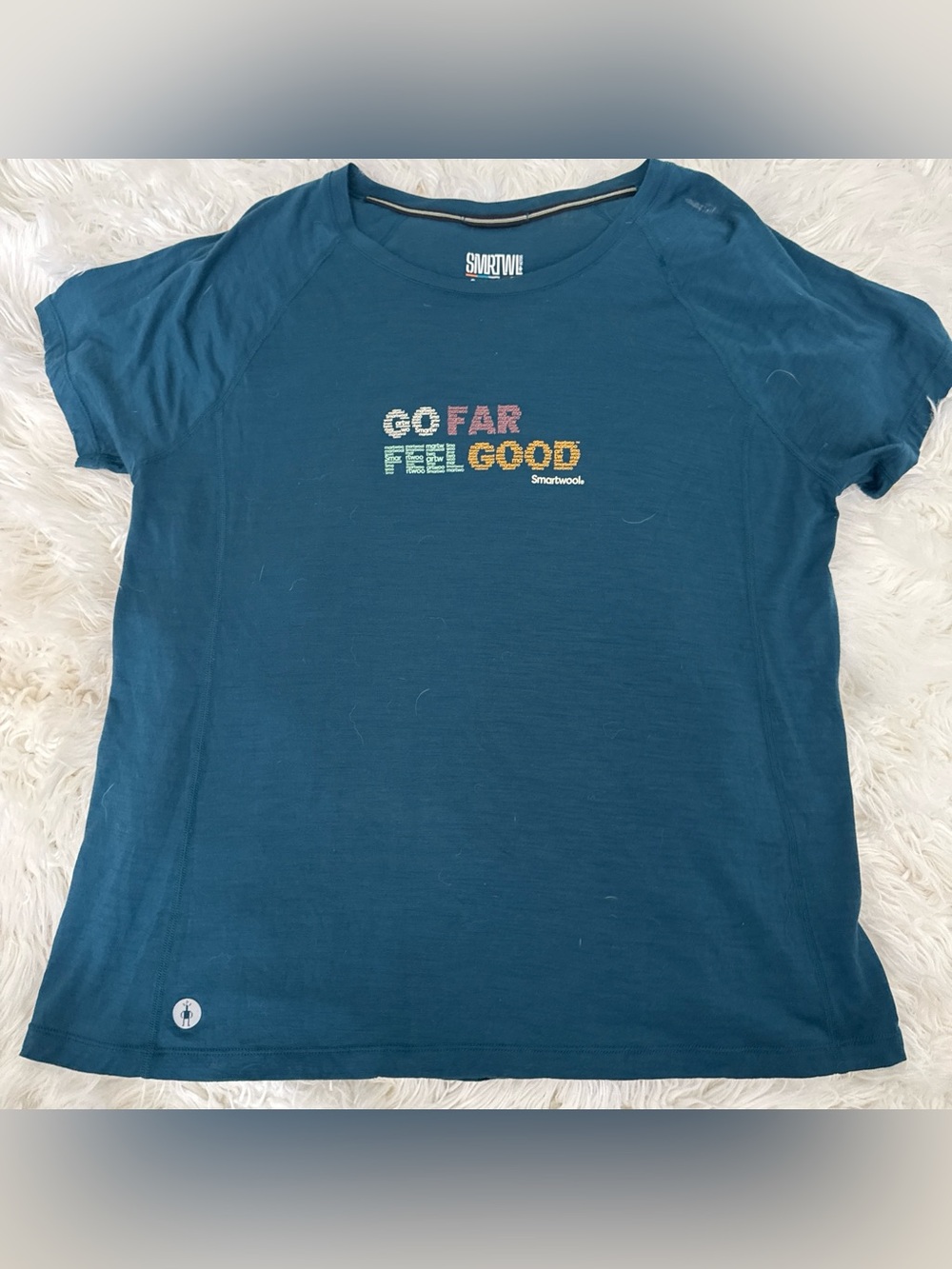 Smartwool Women’s Teal Short Sleeve 'Go Far Feel Good' Tee